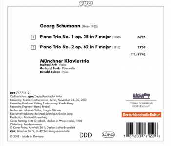 CD Georg Schumann: Piano Trios 1 & 2
