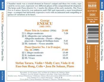 CD George Enescu: Piano Quartet No. 1 • Piano Trio