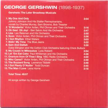 10CD/Box Set George Gershwin: 1898-1937