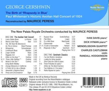 2CD George Gershwin: The Birth Of Rhapsody In Blue (Paul Whiteman's Historic Aeolian Hall Concert Of 1924)