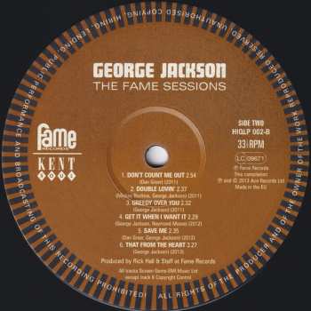 LP George Jackson: The FAME Sessions