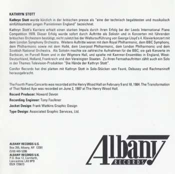 CD Kathryn Stott: Piano Concerto No. 4 / The Lily-Leaf And The Grasshopper / The Transformation Of That Naked Ape