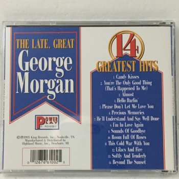 CD George Morgan: The Late, Great...George Morgan 14 Greatest Hits