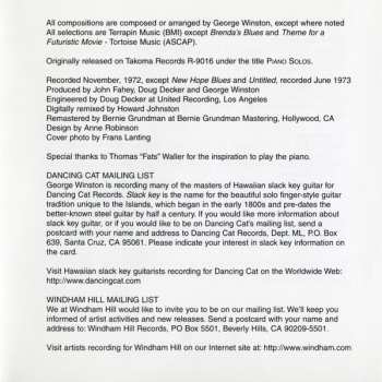 CD George Winston: Ballads And Blues 1972 (The Early Recordings Piano Solos)