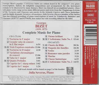 2CD Georges Bizet:  Complete Music For Solo Piano