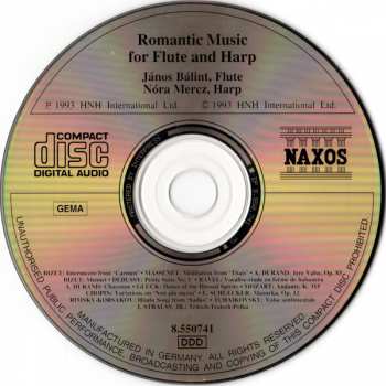CD Pyotr Ilyich Tchaikovsky: Romantic Music For Flute And Harp