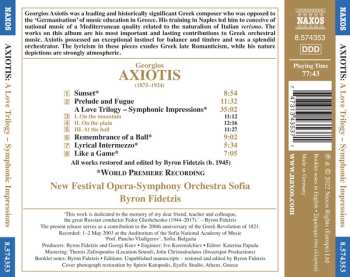 CD Georgios Axiotis: A Love Trilogy – Symphonic Impressions
