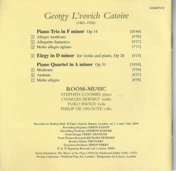 CD Georgy Catoire: Piano Trio Op 14 • Piano Quartet Op 31