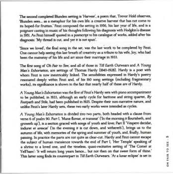 CD James Gilchrist: Oh Fair To See - Song Cycles For Tenor & Piano By Gerald Finzi