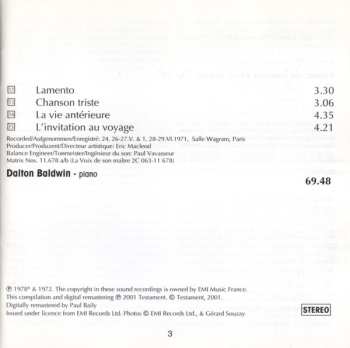 CD Ernest Chausson: Chausson  Duparc