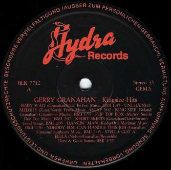 LP Gerry Granahan: Kingsize Hits