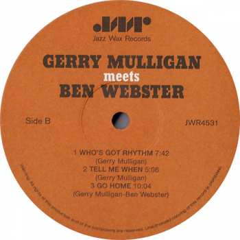 LP Ben Webster: Gerry Mulligan Meets Ben Webster