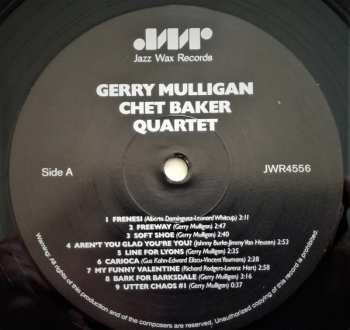 LP Gerry Mulligan Quartet: Gerry Mulligan-Chet Baker Quartet LTD