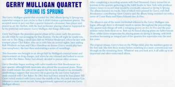 CD Gerry Mulligan Quartet: Spring Is Sprung