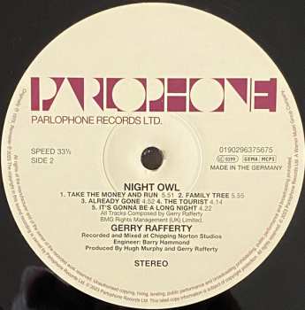 LP Gerry Rafferty: Night Owl