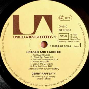 LP Gerry Rafferty: Snakes And Ladders