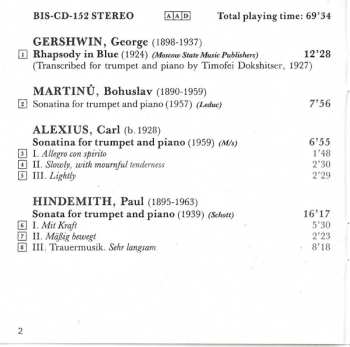 CD Bohuslav Martinů: Music By Gershwin, Martinů, Alexius, Hindemith, Cellier, Werner & Weiner