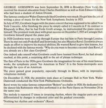 CD Maurice Ravel: Ein Amerikaner In Paris, Klavierkonzert In F - Bolero / An American In Paris, Piano Concerto In F - Bolero