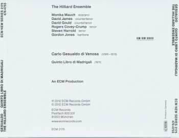 CD The Hilliard Ensemble: Quinto Libro Di Madrigali