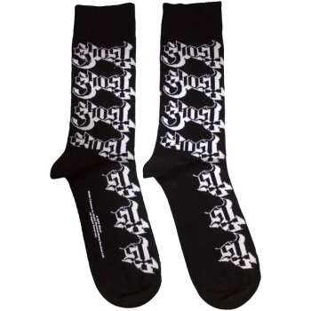 Merch Ghost: Ankle Socks Logo Ghost Pattern