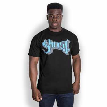 Merch Ghost: T-shirt Blue/grey Keyline Logo Ghost 