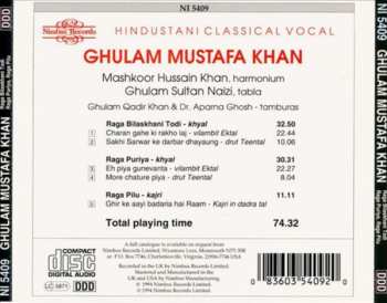 CD Ghulam Mustafa Khan: Raga Bilaskhani Todi, Raga Puriya, Raga Pilu