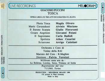 2CD Giacomo Puccini: Tosca, Torino 1960