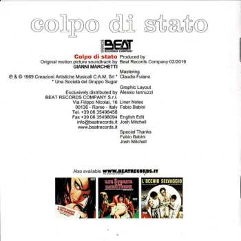 CD Gianni Marchetti: Colpo Di Stato (Original Motion Picture Soundtrack)