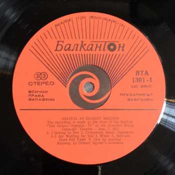 LP Gilbert Bécaud: Gilbert Bécaud