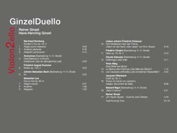 CD GinzelDuello: Violon2ello