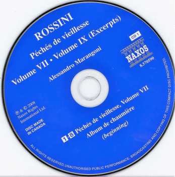 2CD Gioacchino Rossini: Complete Piano Music, 1