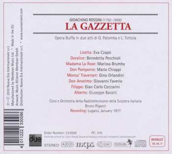 2CD Gioacchino Rossini: La Gazzetta