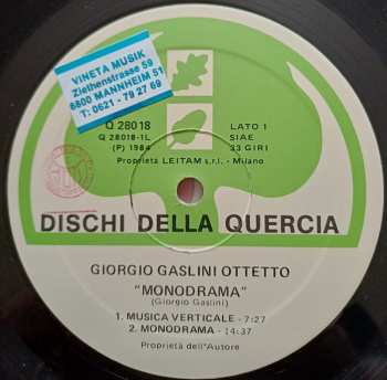 LP Giorgio Gaslini Octet: Monodrama