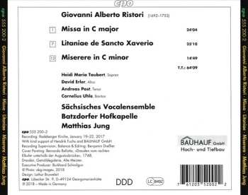 CD Giovanni Alberto Ristori: Missa ∙ Litaniae ∙ Miserere