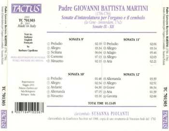 CD Susanna Piolanti: Sonata D'Intavolatura Per L'Organo E Il Cembalo (Sonate IX - XII)