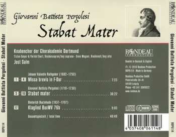 CD Giovanni Battista Pergolesi: Stabat Mater