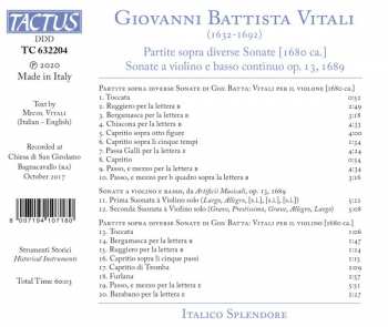 CD Giovanni Battista Vitali: Partite - Sonate Op. 13