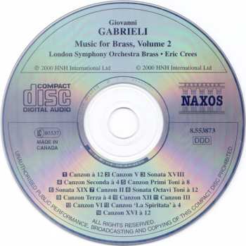 CD Giovanni Gabrieli: Music For Brass Vol. 2