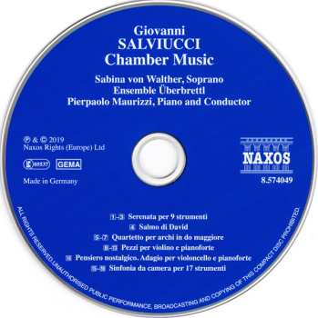 CD Sabina von Walther: Chamber Symphony For 17 Instruments
