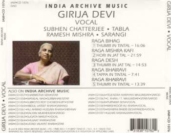 CD Girija Devi: Thumri, Tappa & Hori 