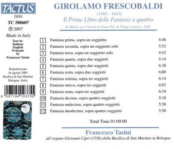 CD Girolamo Frescobaldi: Il Primo Libro Delle Fantasie A Quattro
