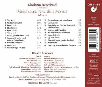 CD Girolamo Frescobaldi: Messa Sopra l'Aria della Monica; Motets