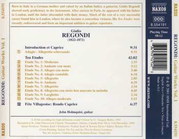 CD Giulio Regondi: Guitar Works Vol. 1: Ten Etudes • Introduction And Caprice