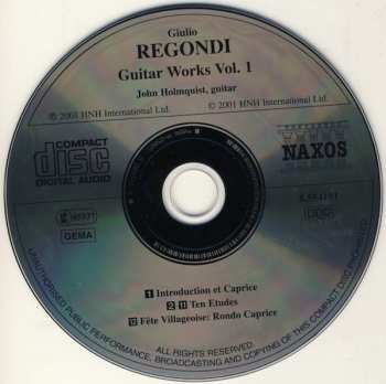 CD Giulio Regondi: Guitar Works Vol. 1: Ten Etudes • Introduction And Caprice