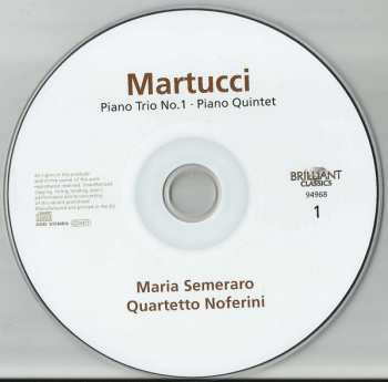 2CD Giuseppe Martucci: Music For String Quartet - Piano Trios - Piano Quintet