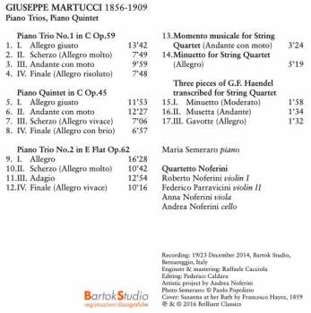 2CD Giuseppe Martucci: Music For String Quartet - Piano Trios - Piano Quintet