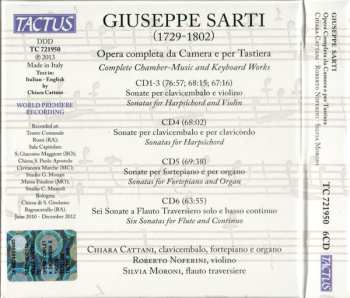 6CD Giuseppe Sarti: Opera Completa Da Camera E Per Tastiera