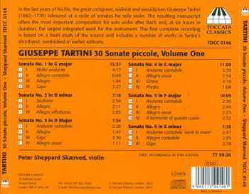 CD Giuseppe Tartini: 30 Sonate Piccole, Volume One: Sonatas Nos. 1-6