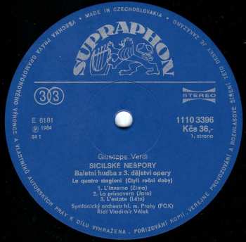 LP Giuseppe Verdi: Ballet Music