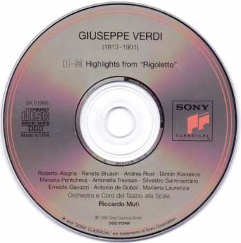 CD Giuseppe Verdi: Rigoletto - Highlights
